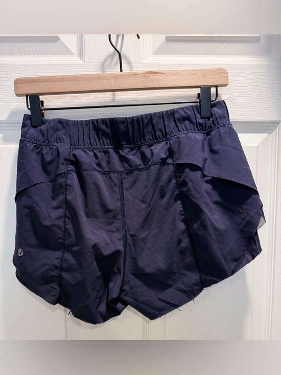 Lululemon Speed Up Scallop Hem Lined Shorts Black Mid Rise Women’s 14 in waist - Picture 4 of 6